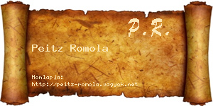 Peitz Romola névjegykártya